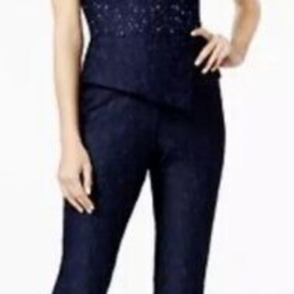 Adrianna Papell  Jumpsuit  Navy Blue Dress - Picture 4 of 9